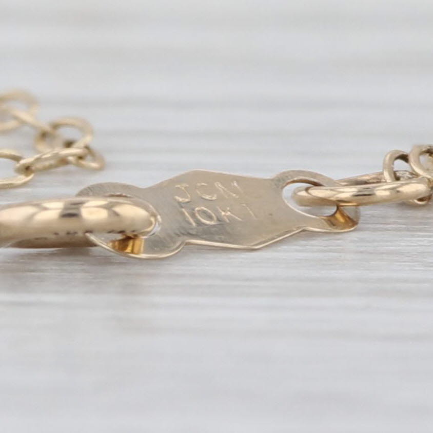 Cultured Pearl Flower Cluster Station Necklace 10k Gold 17.75" Cable Chain