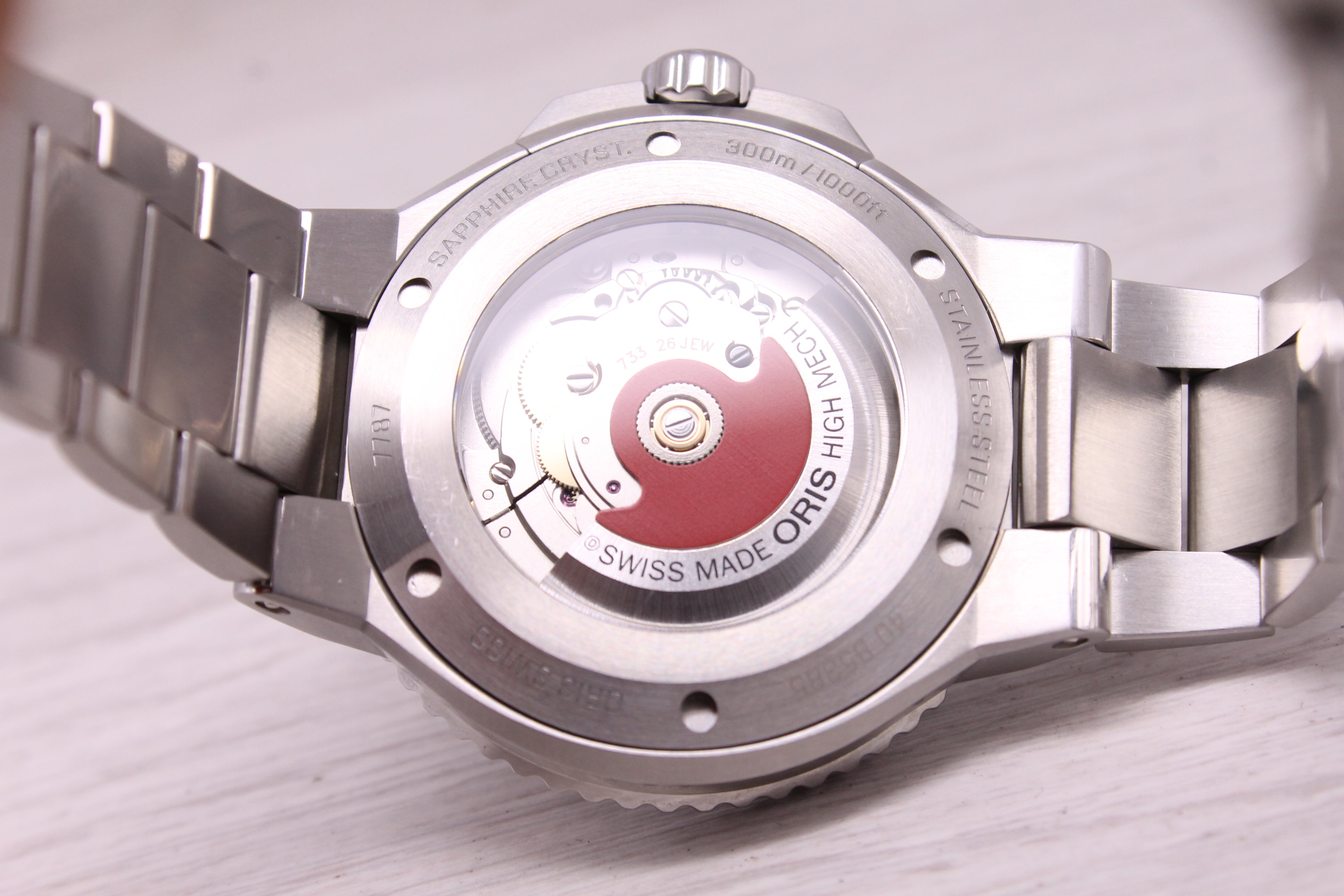 Oris Aquis 7787 Mens 41.5mm Steel Automatic Divers Watch w Box Bracelet Extras