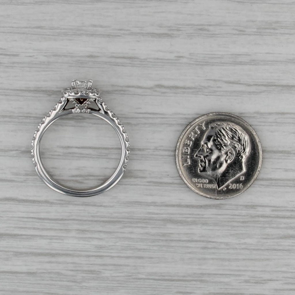 Neil Lane Princess Diamond Halo Engagement Ring 14k White Gold Size 5.25