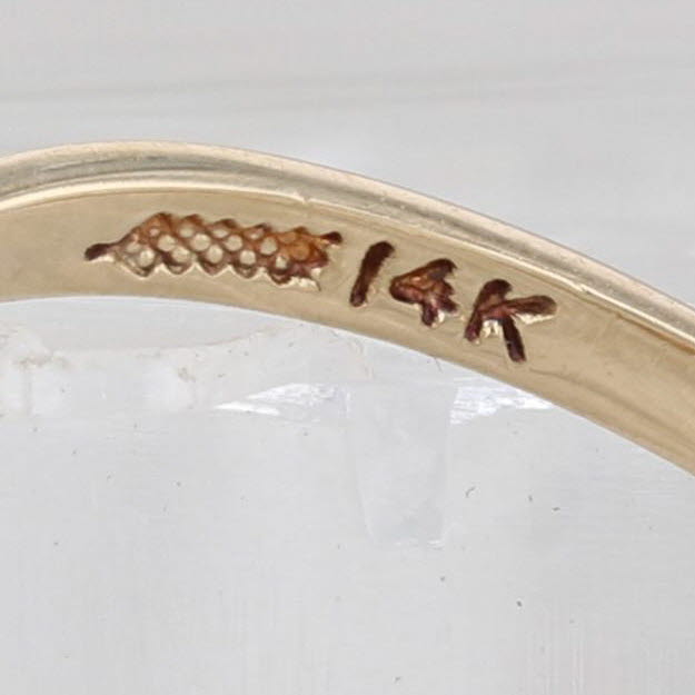0.24ctw Ruby Diamond Bypass Ring 14k Yellow Gold Size 6.5