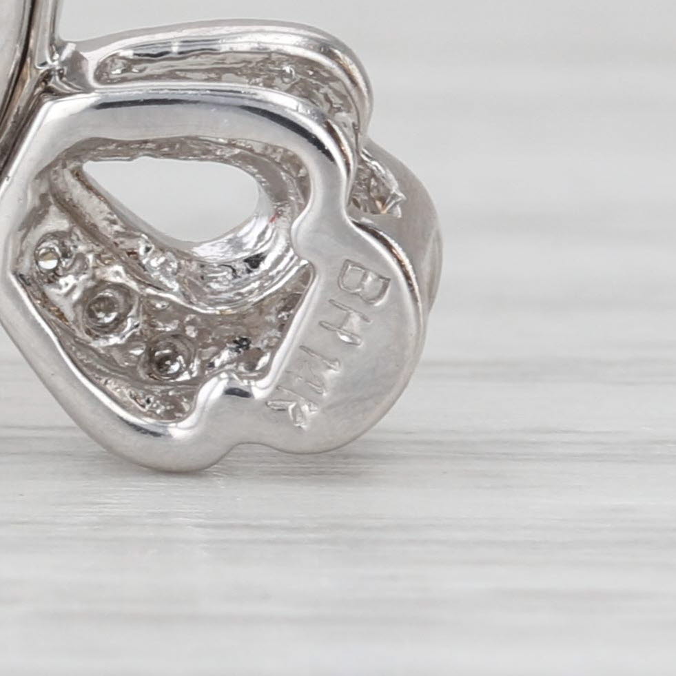 0.28ctw Diamond Flower Diffuser Locket Pendant 14k Gold for Scent Perfume Oil