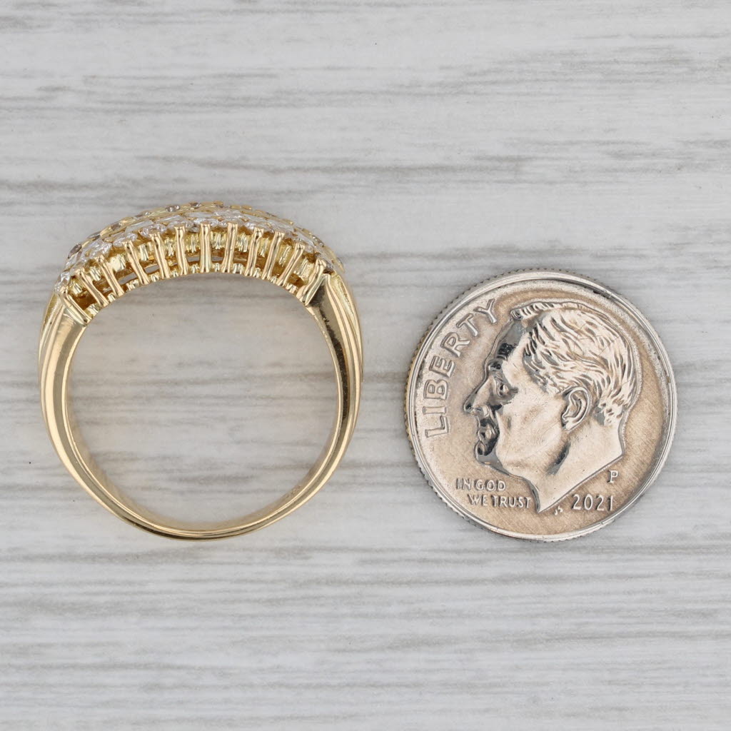 Gray 1.04ctw Baguette Diamond Ring 18k Yellow Gold Size 6.75 Contoured Band