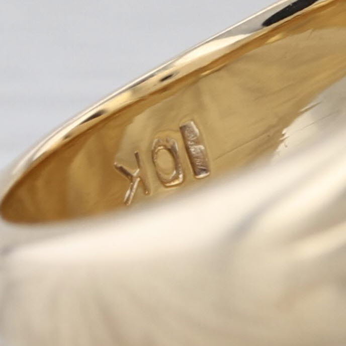 Masonic Signet Onyx Diamond Ring 10k Gold Size 9.75 Blue Lodge Square Compass