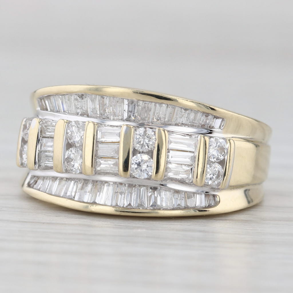 Light Gray 1ctw Diamond Ring 10k Yellow Gold Size 7 Anniversary