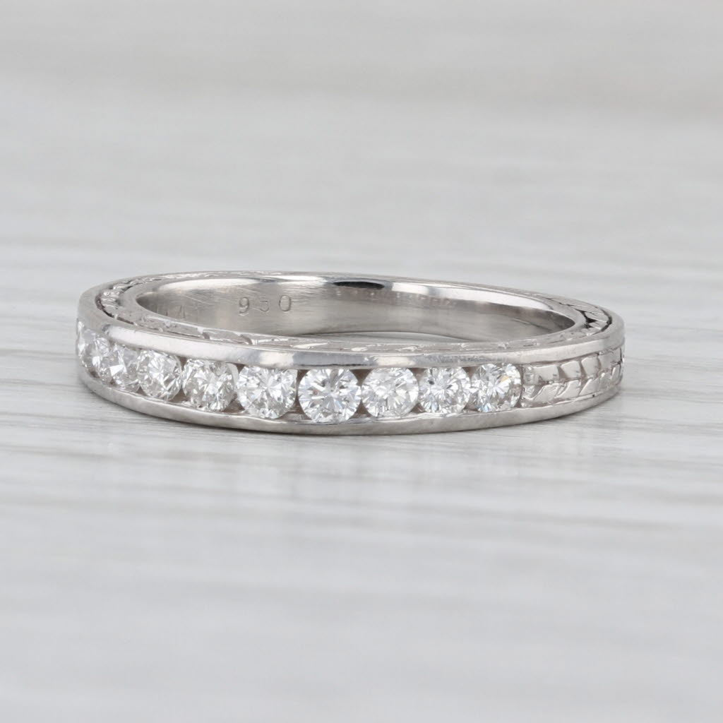 0.33ctw Diamond Wedding Band 950 Platinum Size 6.5 Stackable Anniversary Ring