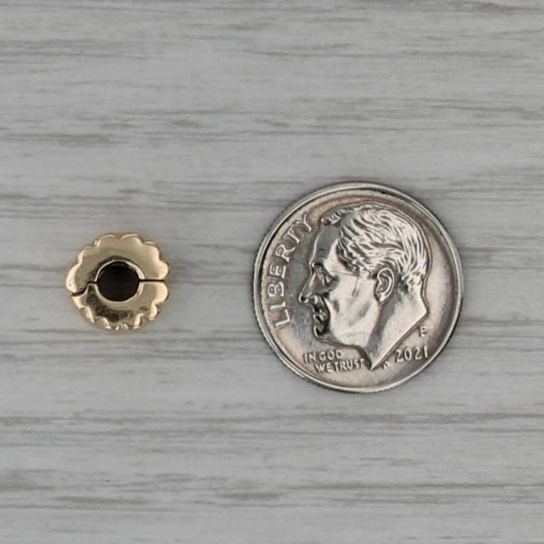 Authentic Pandora Beveled Clip Lock Charm 750256 14k Gold 585 ALE