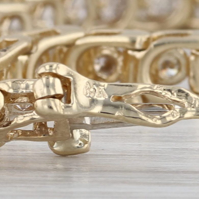 1.75ctw Diamond Tennis Bracelet 14k Yellow Gold 7" 4.7mm