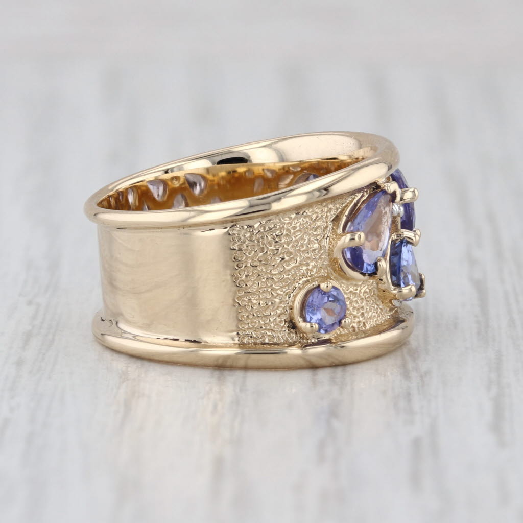 2.04ctw Tanzanite Diamond Ring 14k Yellow Gold Size 7.25 Cocktail