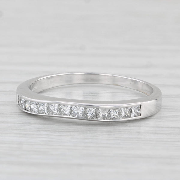 0.78ctw Diamond Wedding Band 18k White Gold Stackable Anniversary Ring
