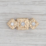 Vintage Richard Klein Diamond Slide Bracelet Charm Spacer 14k Yellow Gold