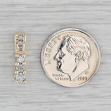 0.22ctw Diamond Journey Pendant 10k Yellow Gold Small 3-stone Drop