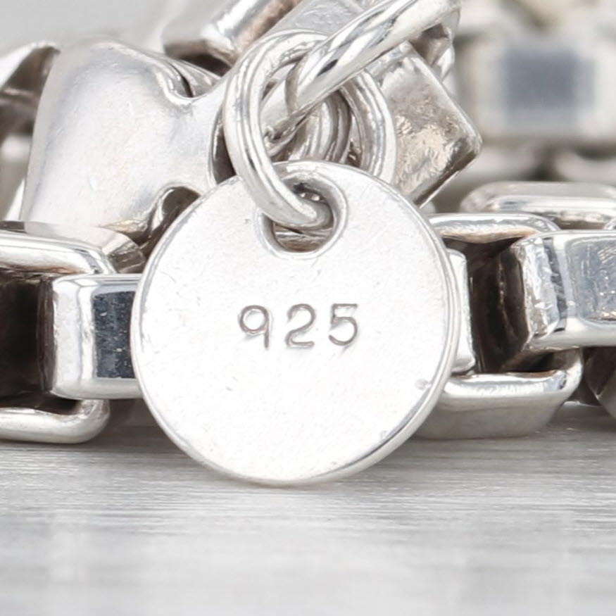 Tiffany & Co Venetian Box Chain Bracelet Sterling Silver 7.5" 4mm