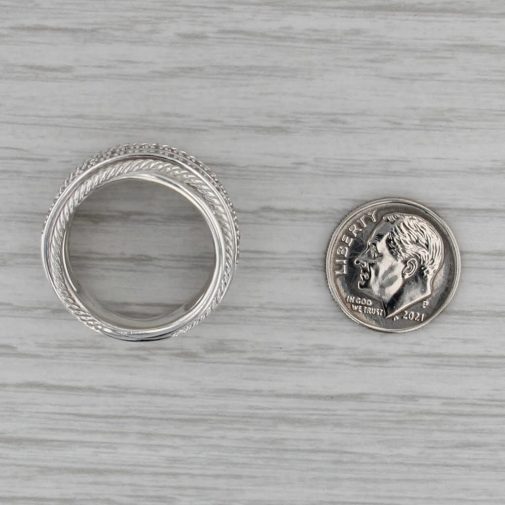 0.30ctw Diamond David Yurman Crossover Ring Sterling Silver Multi-Band Size 9.25