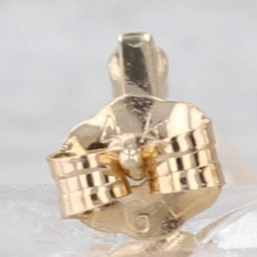6.2mm Cultured Pearl Diamond Stud Earrings 14k Yellow Gold Small Studs