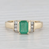 0.68ctw Emerald Diamond Ring 14k Yellow Gold Size 5.75