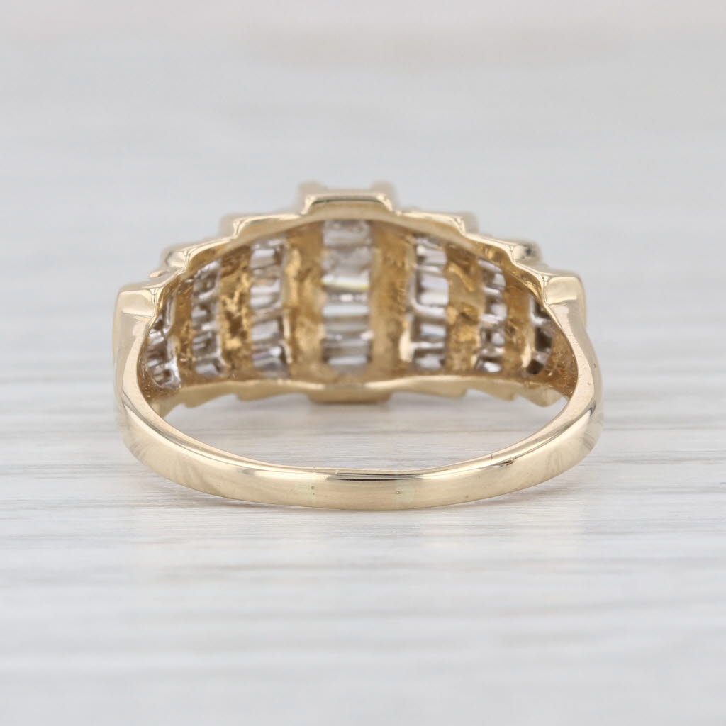 0.96ctw Diamond Tiered Ring 14k Yellow Gold Size 8.25
