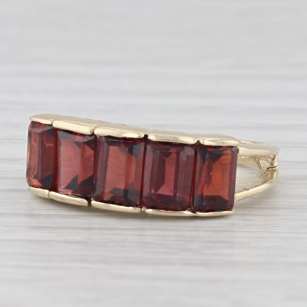 Light Gray 4ctw Garnet Ring 14k Yellow Gold Size 6.25