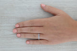 Dark Gray New 0.80ctw Sapphire Diamond Eternity Ring 14k Gold Size 6 Stacked Wedding Band
