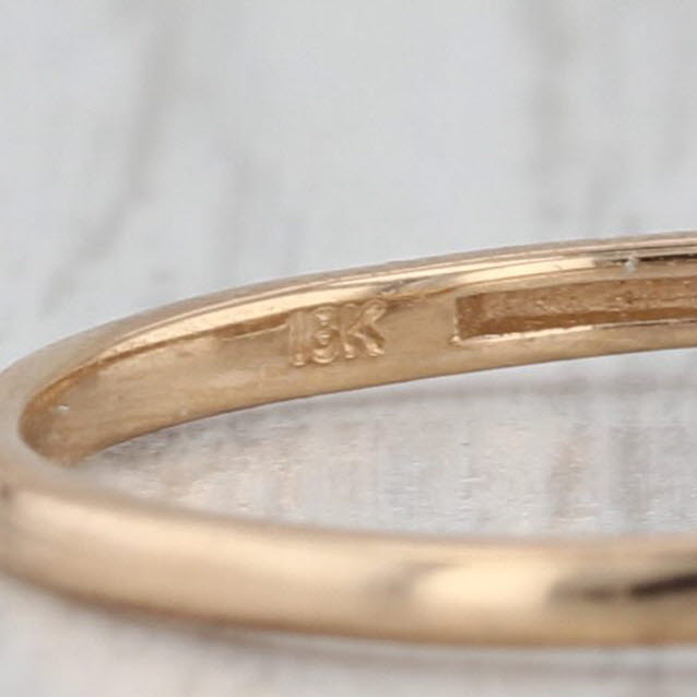 0.48ctw Yellow Diamond Ring 18k Yellow Gold Size 7.25 Stackable Bridal
