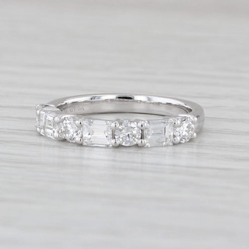New 1.14ctw Lab Grown Diamond Wedding Band 14k White Gold S 4.75 Stackable Ring