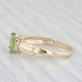 0.80ct Oval Peridot Solitaire Ring 10k Yellow Gold Size 7.25
