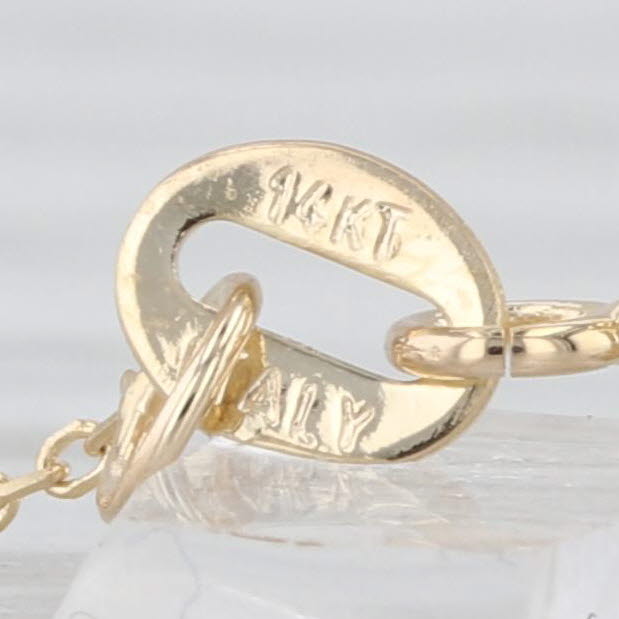 Bar Drop Pendant Necklace 14k Yellow Gold 16" 18" Cable Chain