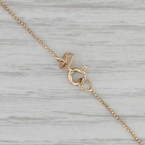 Fine Box Chain Necklace 14k Yellow Gold 19.25" 0.5mm
