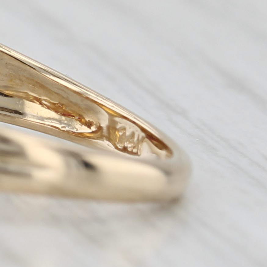 Light Gray 0.80ctw Citrine Garnet Ring 14k Yellow Gold Size 6.25