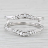 0.15ctw Diamond Ring Jacket Guard 14k White Gold Size 7-7.25 Bridal Wedding