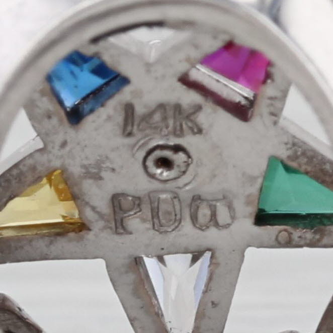 Masonic Order Eastern Star Signet Ring 14k White Gold Size 5 Arthritc Shank