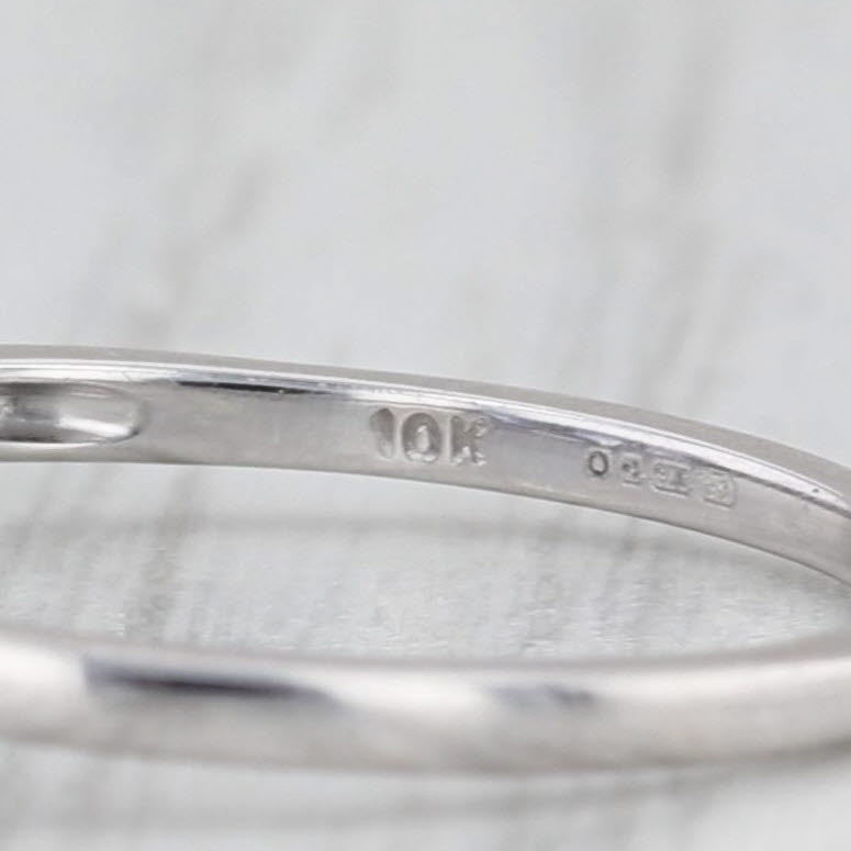 1.05ctw Tanzanite 3-Stone Ring 10k White Gold Size 7.25 Stackable