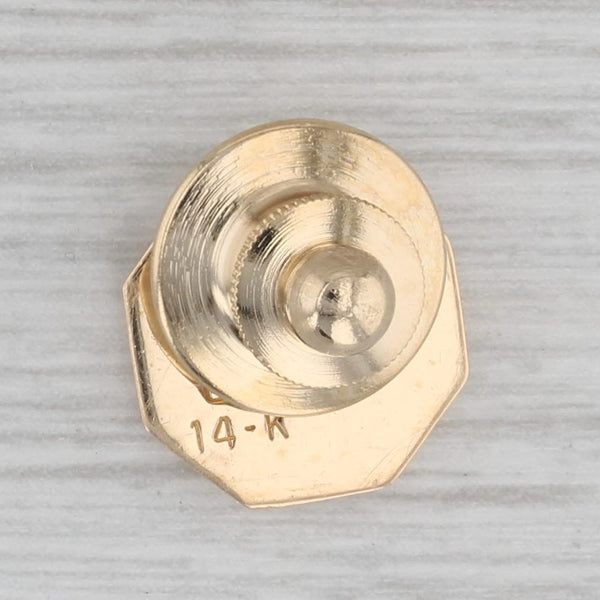 Bell System TW Co Service Pin 14k Yellow Gold Diamond Lapel