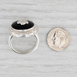 Slane & Slane Onyx Bumble Bee Signet Ring Sterling Silver Size 8