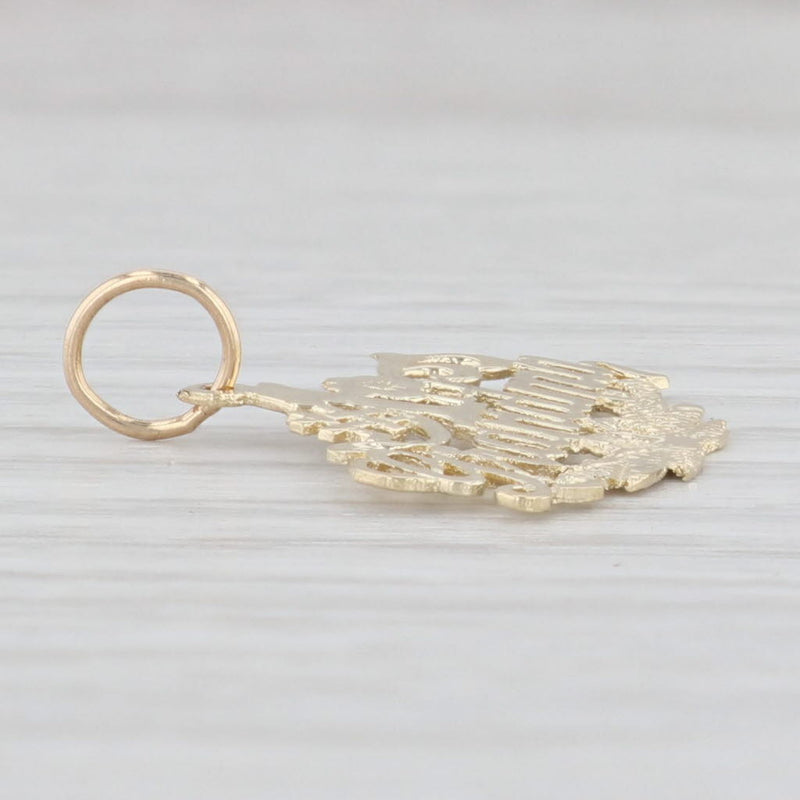 #1 Grandma Pendant 14k Yellow Gold Gift Keepsake Charm