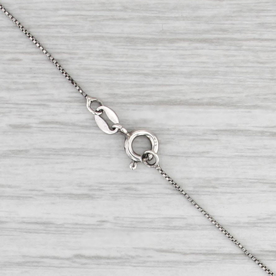 Stone Mosaic Pendant Necklace Sterling Silver Box Chain Shell Turquoise Lapis