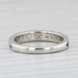 Light Gray 0.85ctw Diamond Wedding Band 950 Platinum Size 8.25 Anniversary Stackable Ring