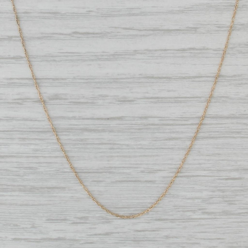 Fine Rope Chain Necklace 14k Yellow Gold 18" 0.7mm