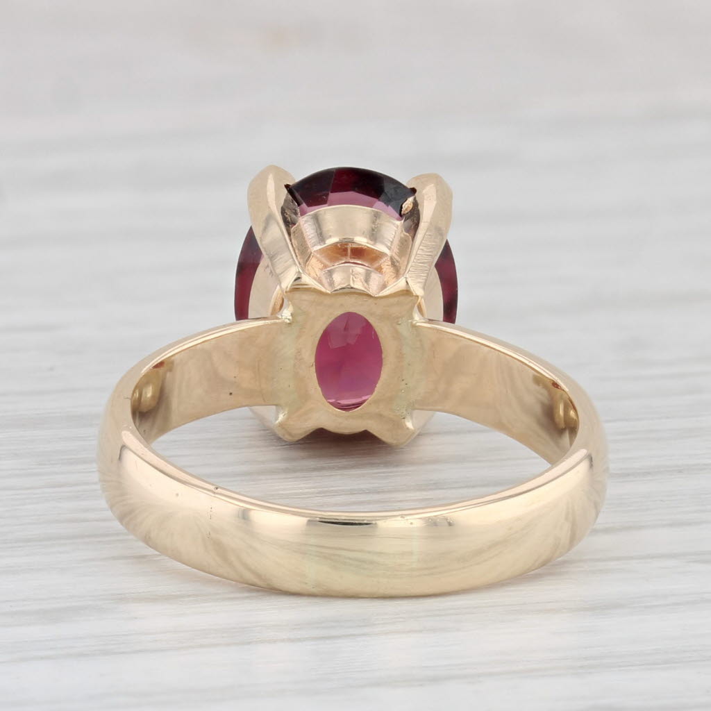 Light Gray 4.50ct Oval Rhodolite Garnet Solitaire Ring 9k Yellow Gold Size 7.5