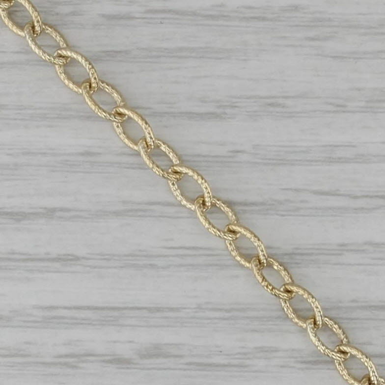Cable Chain Bracelet 14k Yellow Gold 6.75" 4mm