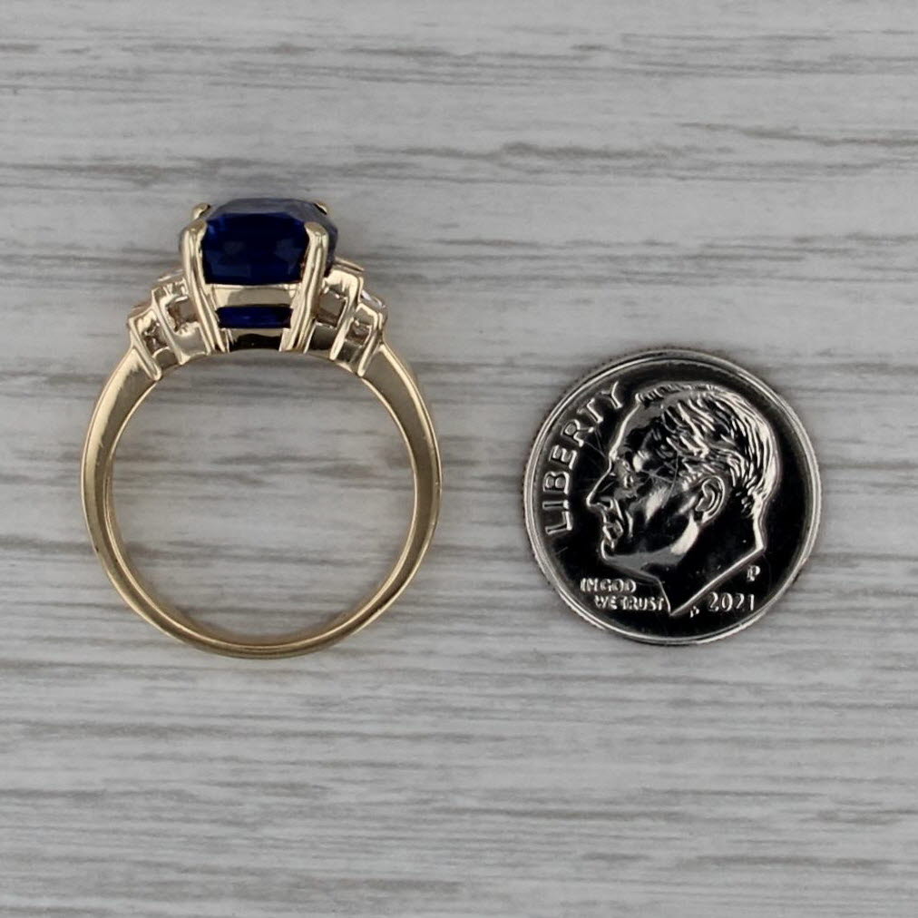 7.14ctw Tanzanite Diamond Ring 14k Yellow Gold Size 7.75