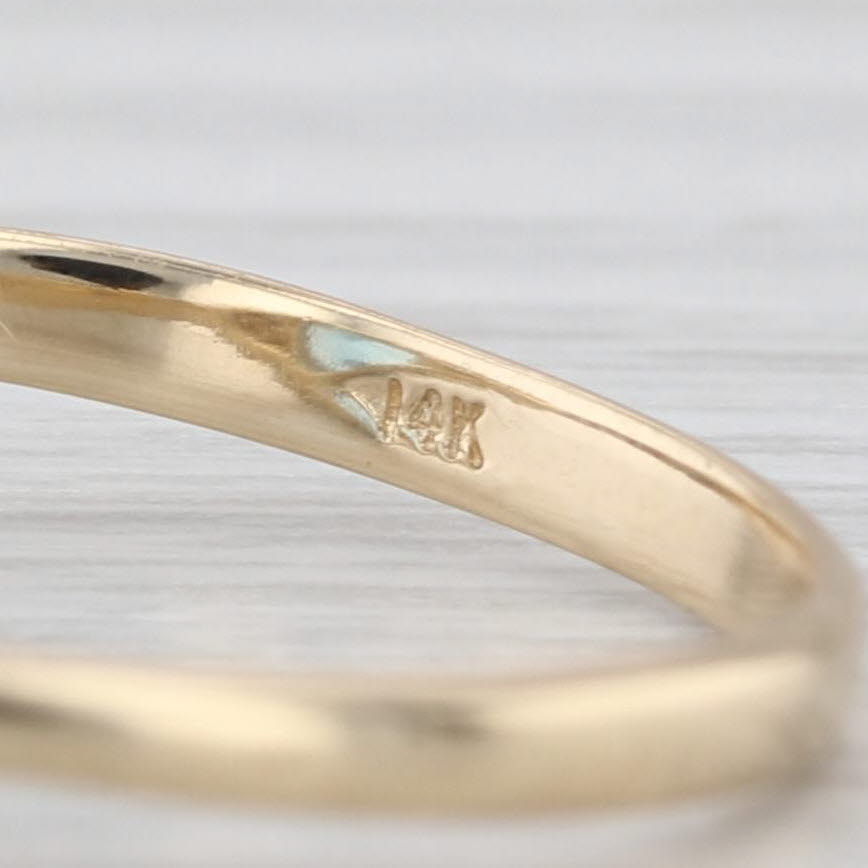 2.50ctw Oval Blue Topaz Diamond Ring 14k Yellow Gold Size 6.75