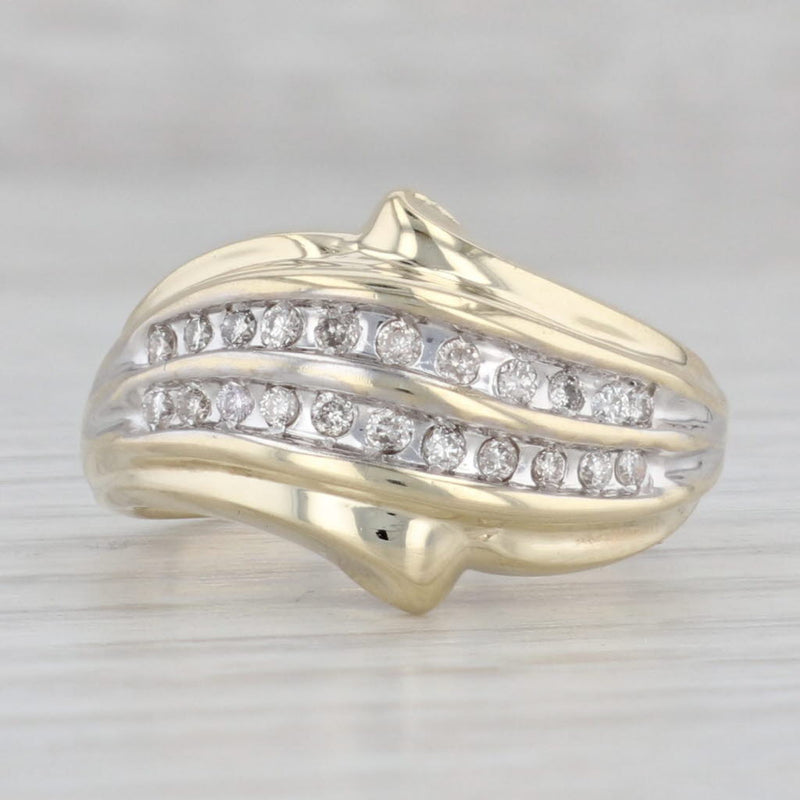 Gray 0.16ctw Diamond Ring 10k Yellow Gold Size 7.25