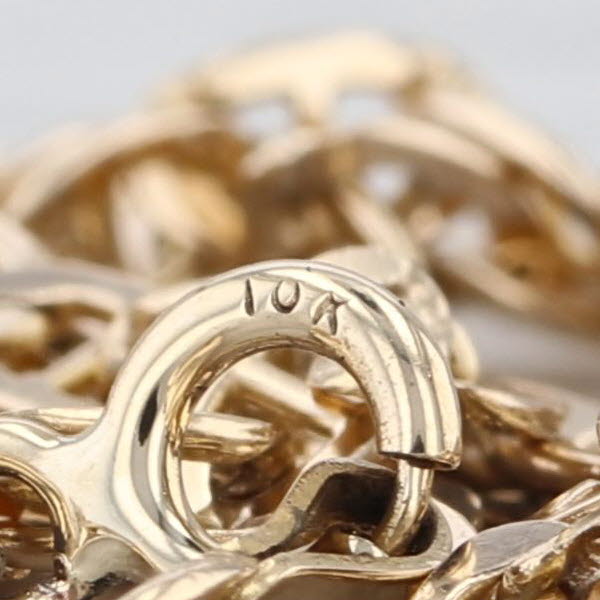 Anchor Mariner Chain Necklace 10k Yellow Gold 18.5" 2.8mm