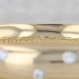 Gray Tiffany & Co Etoile 0.45ctw Diamond Bangle Bracelet 18k Gold Platinum 5.5" Box
