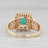 1.49ctw Emerald Diamond Ring 14k Yellow Gold Size 8 Emerald Cut