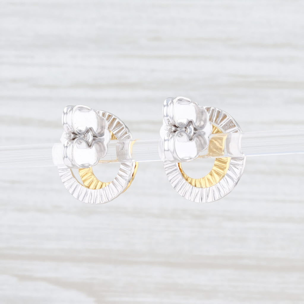 New Bastian Inverun Circles Earrings Sterling Silver Gold Plated 12851 Studs