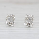 Light Gray 1.52ctw Cubic Zirconia Stud Earrings Sterling Silver Round Solitaire Studs
