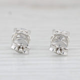 1.52ctw Cubic Zirconia Stud Earrings Sterling Silver Round Solitaire Studs