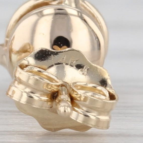 0.91ctw Round Diamond Solitaire Stud Earrings 14k Yellow Gold Studs