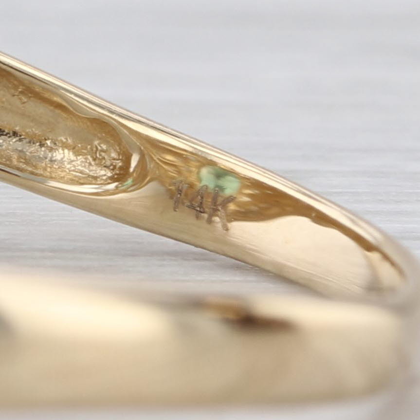 1.49ctw Andesine Labradorite Diamond Bypass Ring 14k Yellow Gold Size 8